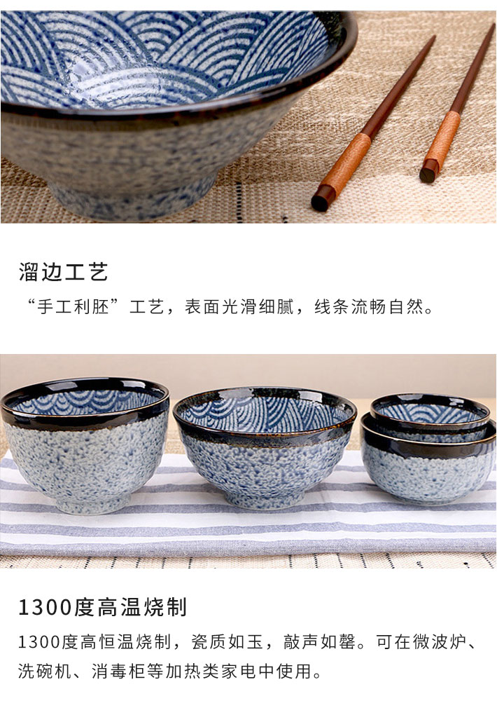 日本 Mino Yak i美浓烧 古染京唐草 8.3英寸大盘